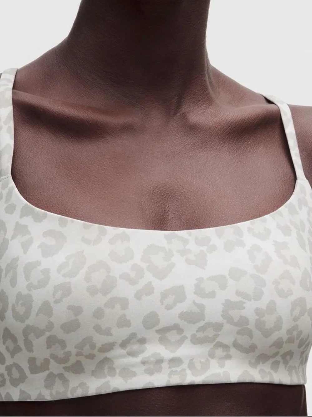 lululemon athletica Light Cream Leopard-Print Scoop Sports Bra